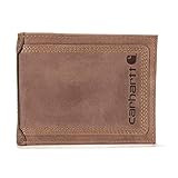 Carhartt Men's Billfold and Passcase Wallets, Durable Bifold Wallets, Available in Leather and Ca... | Amazon (US)