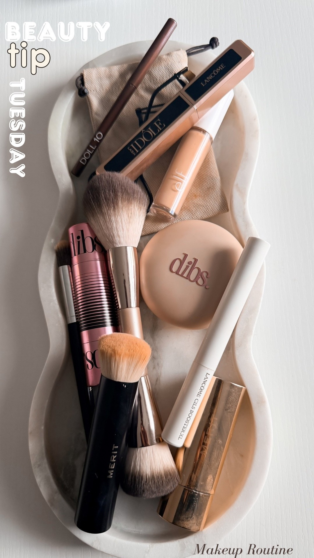 Makeup Routine

Primer: Estée Lauder Aqua Brilliance Water Glow Primer
Concealer: e.l.f. hydrating camo concealer (color: medium peach)
Concealer Brush: Sephora (Pro Concealer Brush #57)
Contour: dibs. Glow tour duo (color: starlit)
Duo Brush: BIBS (Duo Brush Face)
Bronzer Balm: Merit Beauty (color:seine)
Blending Brush: Merit Beauty (No. 1 tapered blending brush)
Blush/Bronzer Stick: dibs. Beauty (shade 4 - not so basic/iced chai)
Eyeliner: Doll10 (color: cocoa)
Eyelash Curler: Hermes
Eyelash Primer: Lancome
Mascara: Lancome (Lash Idôle)
Lip Gloss: dibs. Beauty (color: orange crush)
Setting Powder: dibs. (Shade: 222 all is well)
Setting Spray: Charlotte Tilbury (Airbrush Flawless Setting Spray)

#LTKSeasonal #LTKBeauty #LTKStyleTip