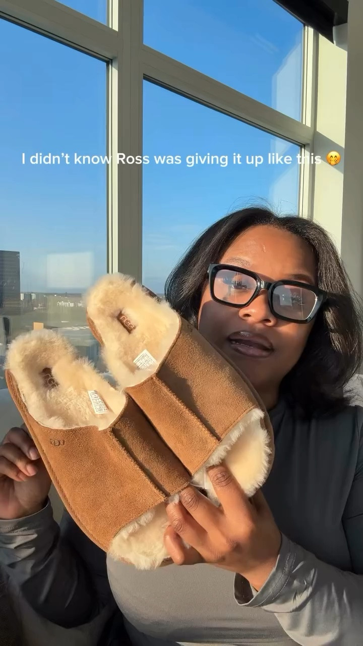 Why didn’t anyone tell me Ross has some really good finds 😫 I can’t find the exact slippers online but the ones tagged are similar. However, head to your local Ross to find the exact slippers in the video!

#rossdressforless #ross #fashionfinds #ugg #uggslippers