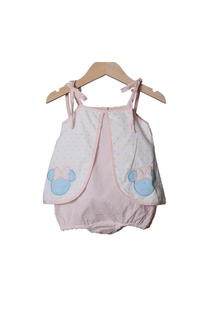 Applique Mouse Swiss Dot Sunsuit | The Smocked Flamingo