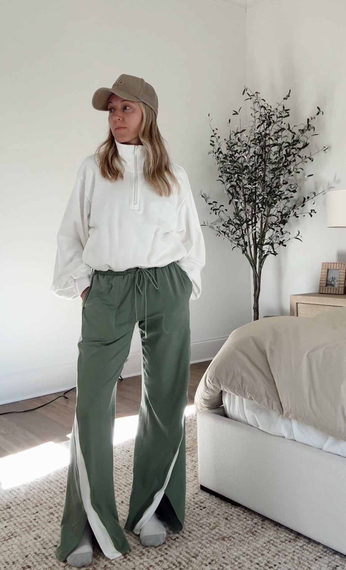loving these lightweight pants for spring - the tie waist and split hem elevate these. Size XS short. Exact top is sold out but linked similar options 

#LTKootd #LTKmomlife #LTKSaleAlert