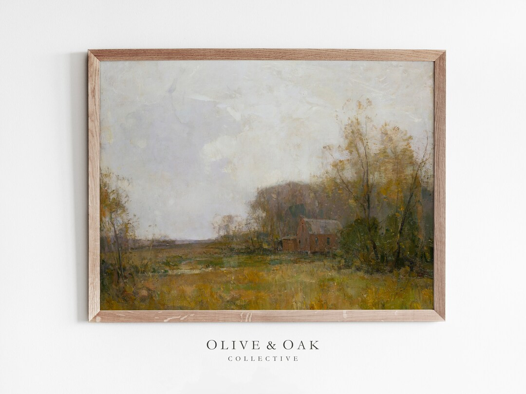 Country Landscape Painting / Farmhouse Fall Decor / Autumn Wall Art PRINTABLE / #71 - Etsy | Etsy (US)