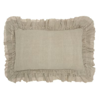HomeRoots 16" Beige Linen Throw Pillow | Target