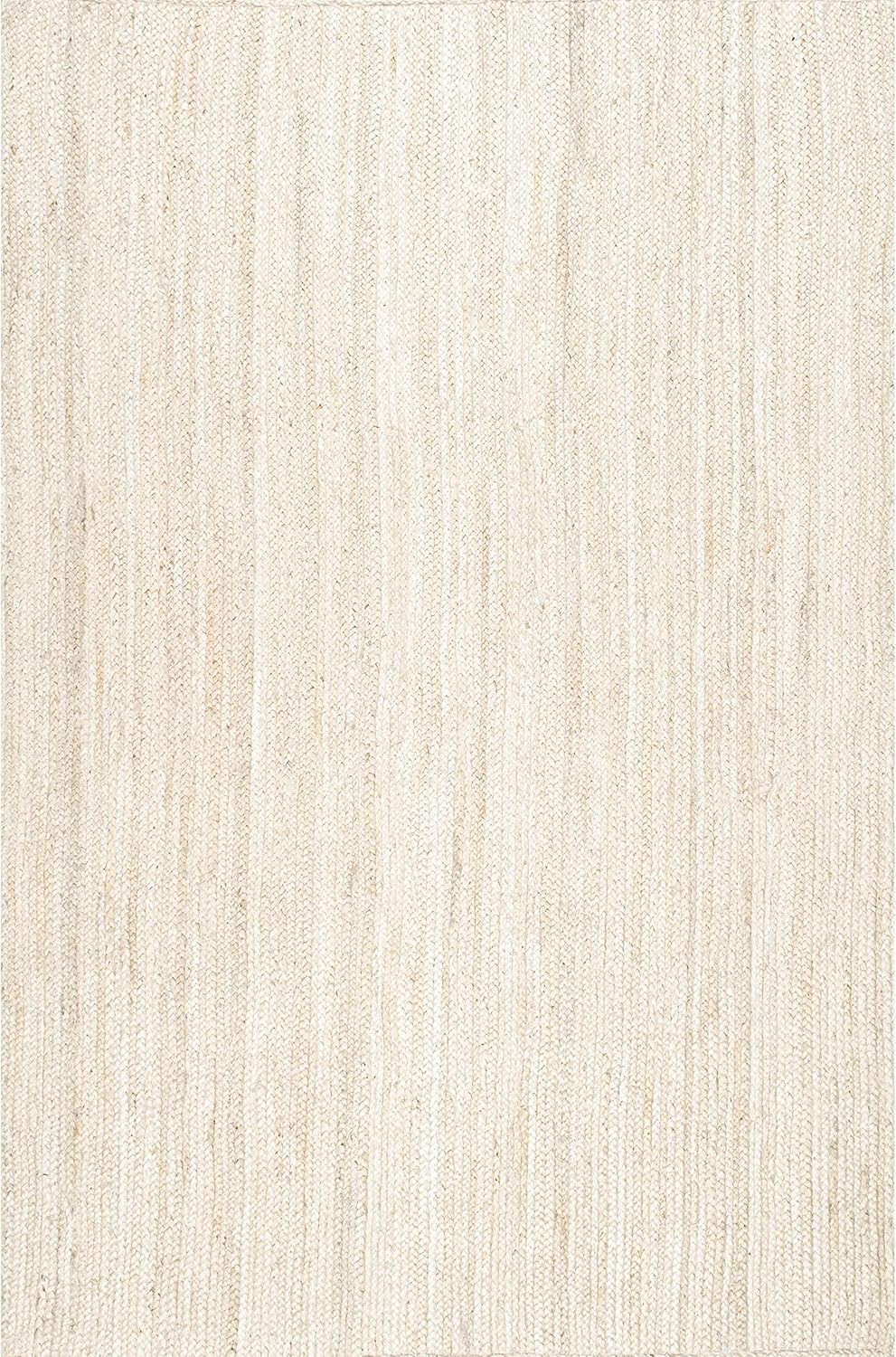 nuLOOM Rigo Hand Woven Farmhouse Jute Area Rug, 5' x 8', Off-white | Amazon (US)
