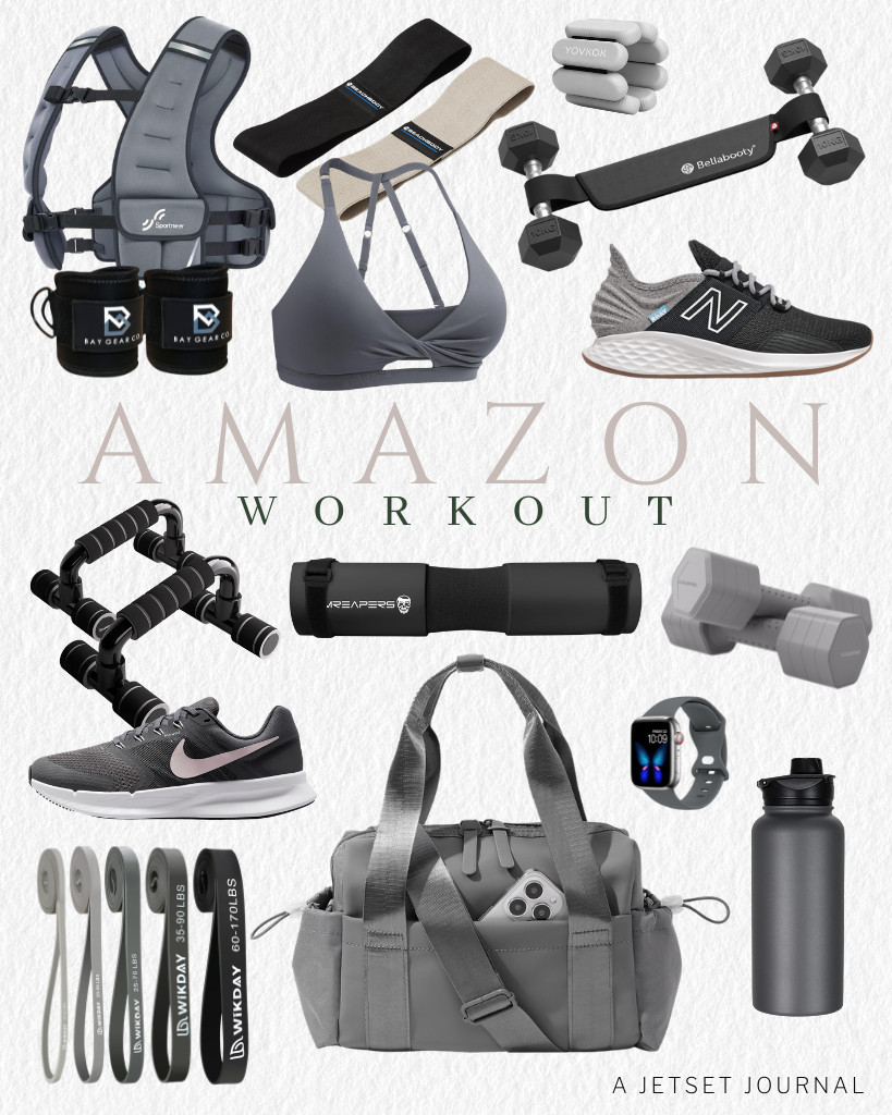 This week’s Amazon Fitness Finds are all about the color gray. This adjustable dumbbell set and Bay Gear Co.’s ankle straps are perfect. If you frequently go to the gym, a gym bag will be very useful for carrying your essentials, such as a change of clothes and an insulated water bottle, which is included in this collection. 

 #LTKSeasonal #LTKSaleAlert #LTKTravel