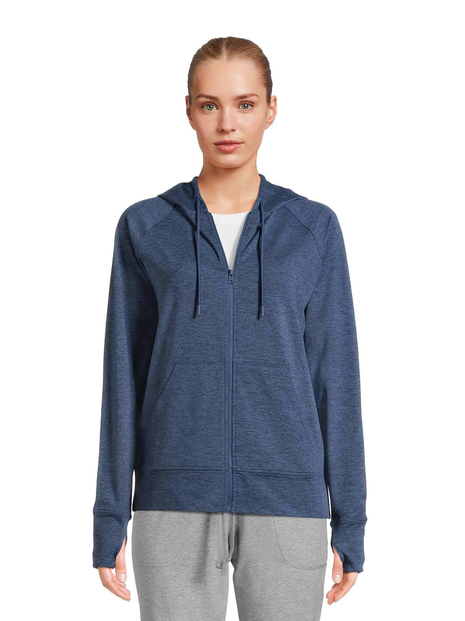 Athletic Works Women’s and Women's Plus BUTTERCORE Lightweight Zip-Up Hoodie, Sizes XS-4X - Wal... | Walmart (US)