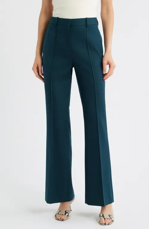 Reiss Jade Wide Leg Wool Blend Pants in Green at Nordstrom, Size 10 Us | Nordstrom