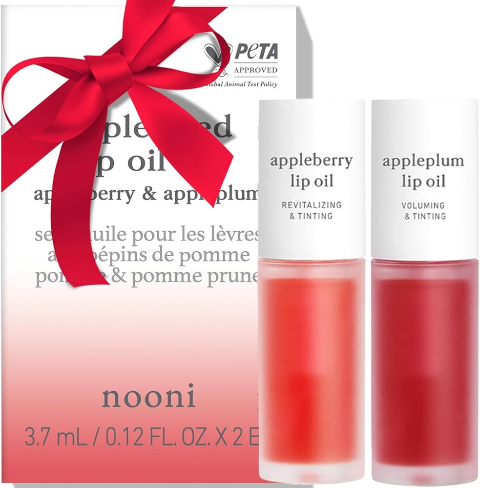 NOONI Korean Lip Oil Set - Appleberry & Appleplum | Long-Lasting, Moisturizing, Plumping, Revital... | Amazon (US)