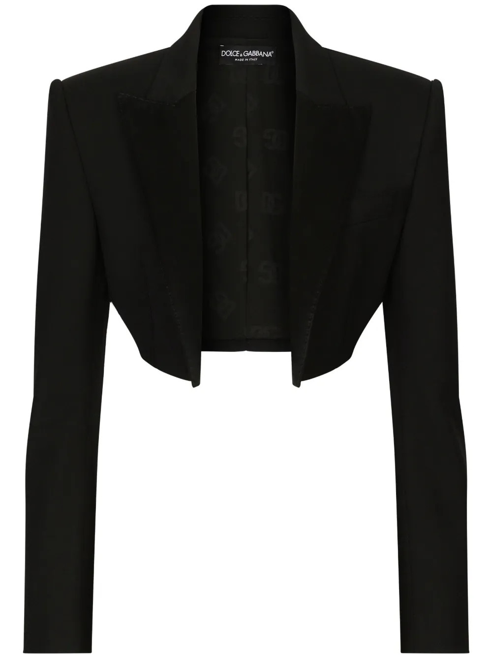 Dolce & Gabbana Cropped open-front Blazer | Black | FARFETCH | Farfetch Global