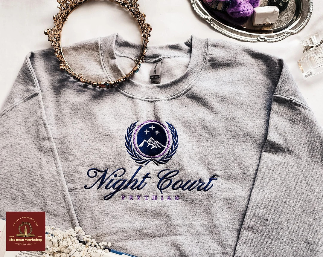 Night Court Embroidered Sweater, ACOTAR Sweatshirt, Official Sarah J Maas Merch, Gift for Book Lo... | Etsy (US)