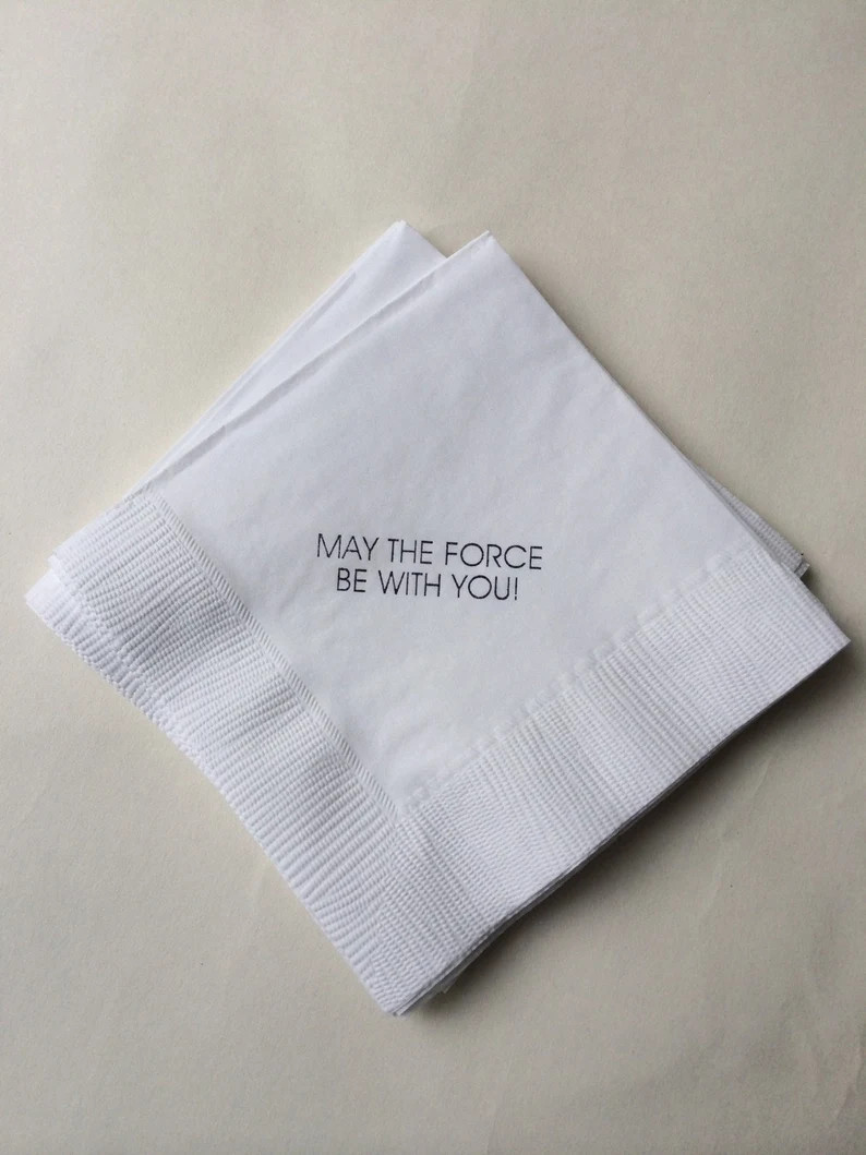 Star Wars Beverage Napkins / May the Force Be With You / Set | Etsy | Etsy (US)