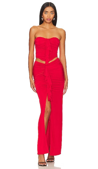 Tilia Maxi Skirt in Bright Red Skirt And Top Set Red Skirt Set Red Matching Set Matching Sets Fall | Revolve Clothing (Global)