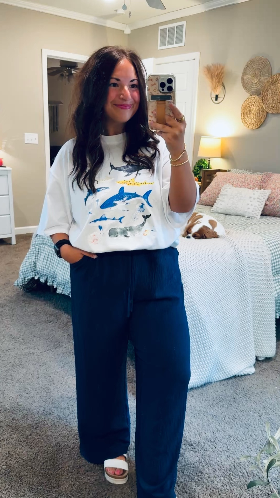 Casual comfort with a little personality ✨ A fun graphic tee paired with lightweight summer pants is the perfect outfit for travel days, errands, or laid-back summer adventures.


sandals: fit true to size // wearing a 5
pants (part of a set): fit true to size // wearing a large
tee: fits oversized // wearing a large 

 #LTKootd #LTKMidsize #LTKWorkwear