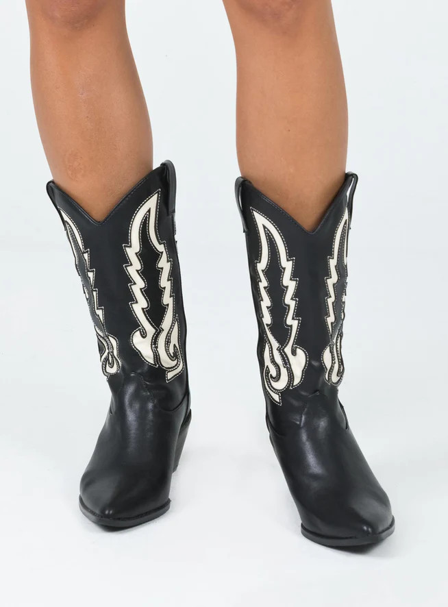 Billini Norva Boots Black / Bone | Princess Polly US