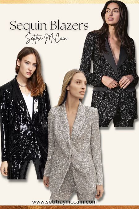 Silver sparkly sequin blazers, holiday party, holiday outfits, NYE outfit, NYE blazer, NYE party 

#LTKHoliday #LTKSeasonal
