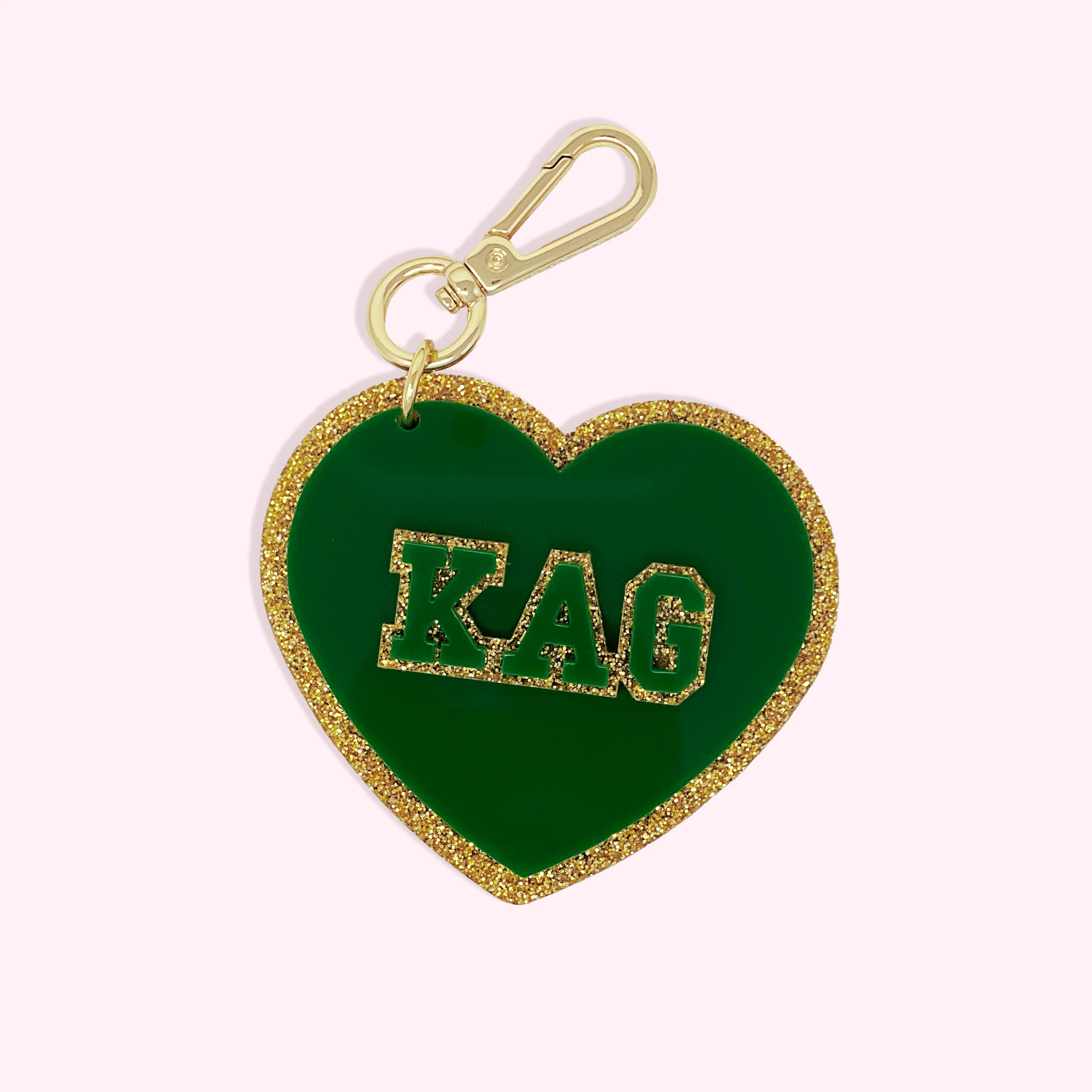Custom Varsity Heart Bag Charm | Stoney Clover Lane | Stoney Clover Lane