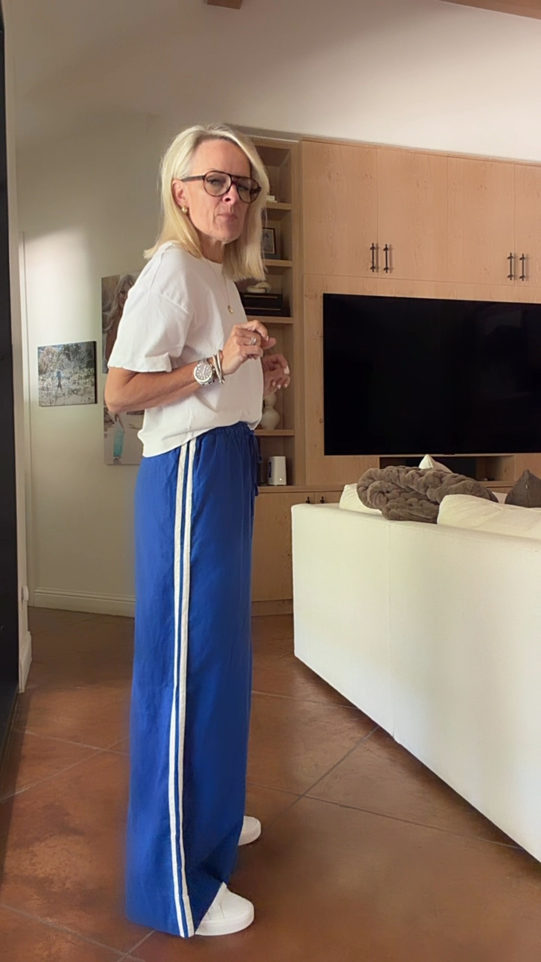 Linen track pants. So sporty! So cute!! 

Sizing true size of small 
Soft linen has pockets 

Also linking one more pair of track pants that are so cute! They are pricey because they are Rag and  Bone, I didn’t choose to grab them because they are pricey, but linking them here in case someone wants to see them ￼

Great travel outfit

#LTKootd #LTKOver40 #LTKTravel