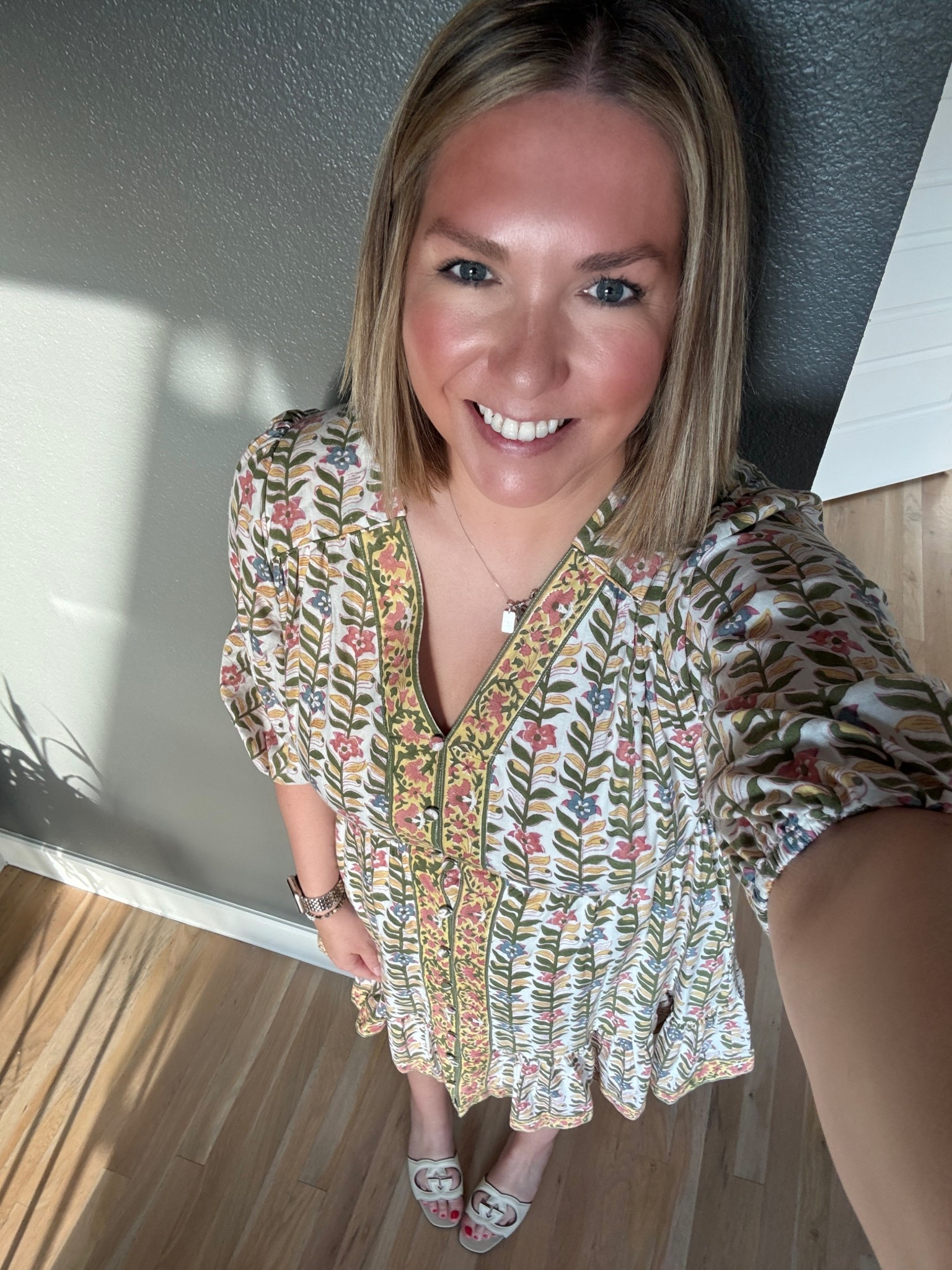 Happy Easter! 🐰 It was a beautiful spring day here. I pulled out this older dress to wear. I love the colors in it so much. Feels like Easter. I paired it with my white sandals to keep the look casual  

#LTKootd #LTKSeasonal #LTKMidsize