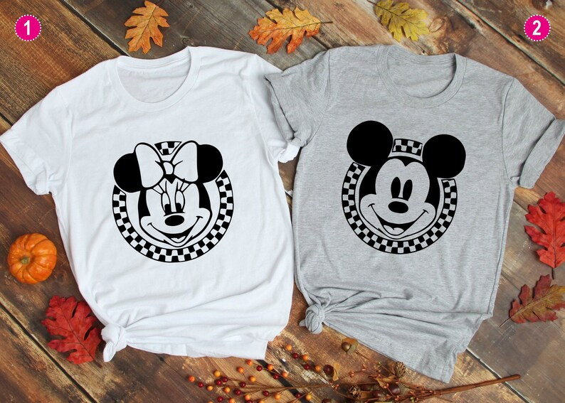 Retro Disney Shirts, Mickey Checkered Shirt, Disney Family Shirts, Minnie Mouse Tees, Vintage Dis... | Etsy (US)