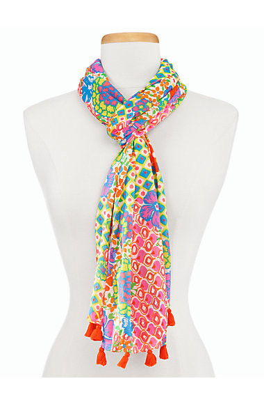 Patchwork Garden Scarf | Talbots