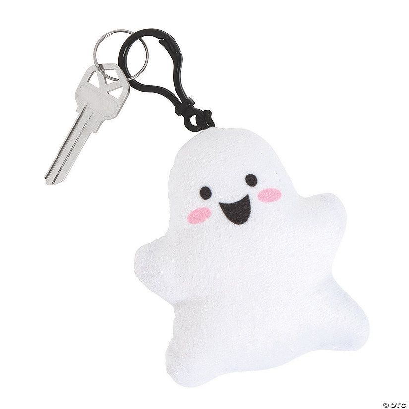 Ghost Plush Backpack Clip Keychains - 12 Pc. | Oriental Trading Company