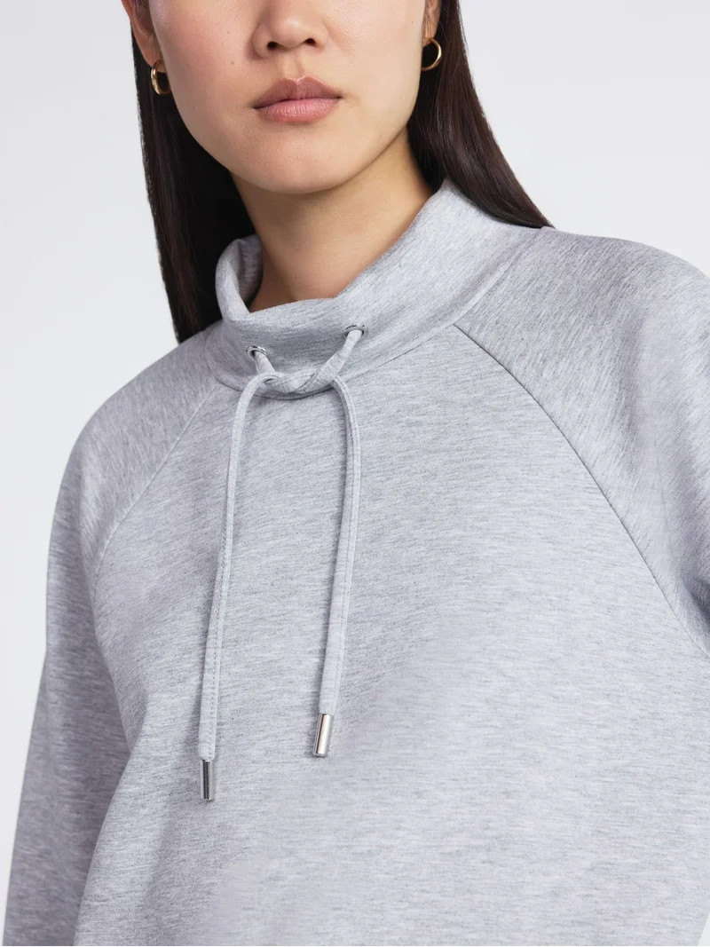 Scoop Women's and Women's Plus New Scubaknit Funnel Neck Sweatshirt, Sizes XS-4X - Walmart.com | Walmart (US)