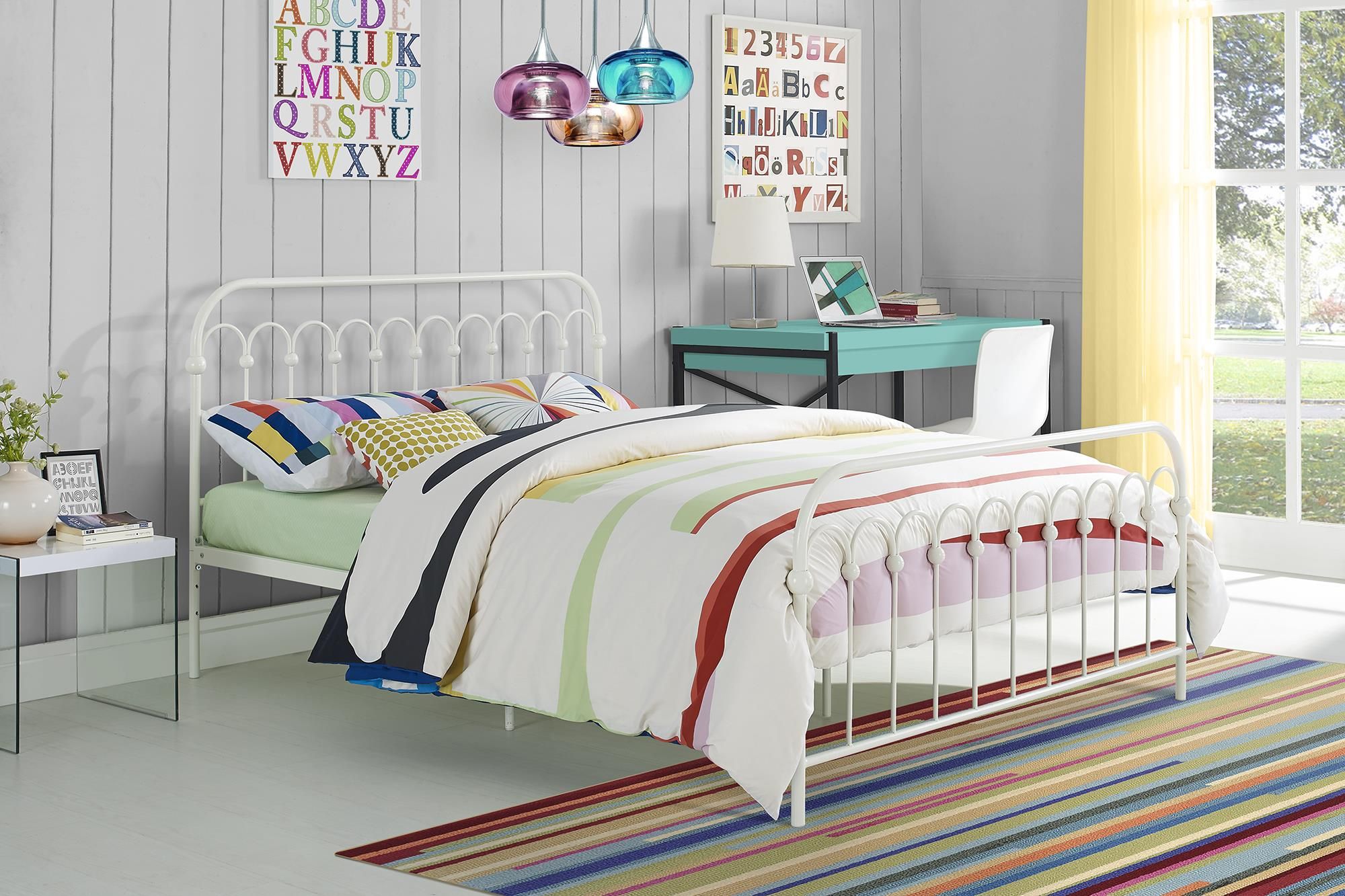 9 by Novogratz Bright Pop Full Metal Bed, Multiple Colors - Walmart.com | Walmart (US)