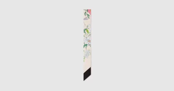 Gucci floral print silk neck bow | Gucci (US)