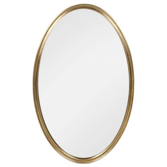 Cast Oval Decorative Wall Mirror Gold - Threshold™ designed with Studio McGee | Target