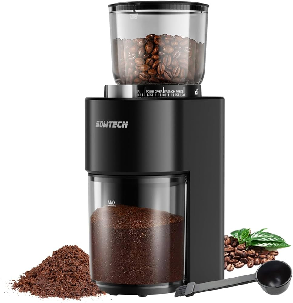 Anti-static Conical Burr Coffee Grinder, Electric Mill, 38 Precise Grind Settings, Precision Time... | Amazon (US)