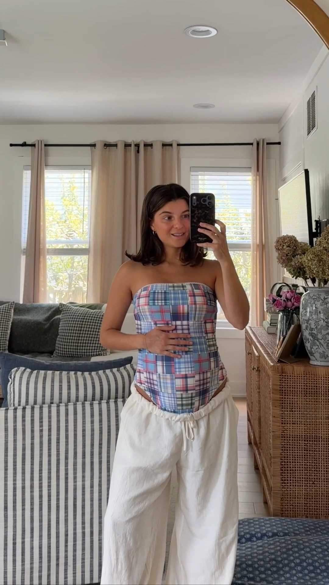[5/8/26] @abercrombie 25-40% off all shorts & swim + additional 15% off with code SHORTSAF | this colorful one piece is sooo cute, I’m wearing a size medium and it fits comfortably at 21 weeks pregnant. The bottoms are size medim/short but I should’ve sized down to small. I recommend staying your true size in these pants if you’re pregnant! Linking some other styles I’m loving as well from my recent order. 

[*Offer valid online only 5/7/2026-5/11/2026 in US/CA. Excludes clearance. Online price reflects discount. Offer valid online only 5/7/2026-5/11/2026 in US/CA. Exclusions apply as indicated. Online price reflects discount. Use code SHORTSAF to get an additional 15% off almost everything in stores and online at checkout from 5/7/26-5/11/26 in US/CA. Exclusions apply. See details online.]

#LTKBump #LTKPetite #LTKSaleAlert
