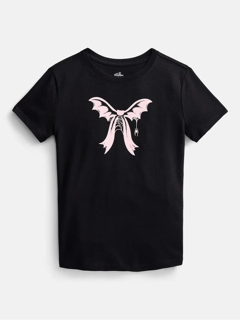 Halloween Girls Graphic Tee with Short Sleeves from Way to Celebrate, Sizes 4-18 & Husky | Walmart (US)