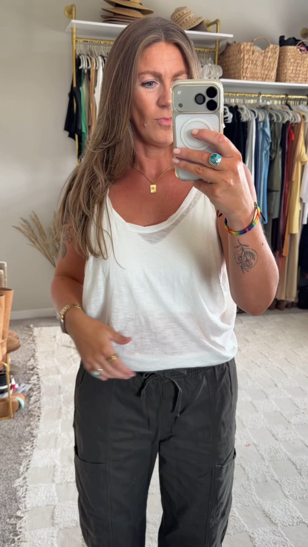 Large tank, medium tall pants (also saved 🇨🇦 links)

#LTKTall #LTKOver40