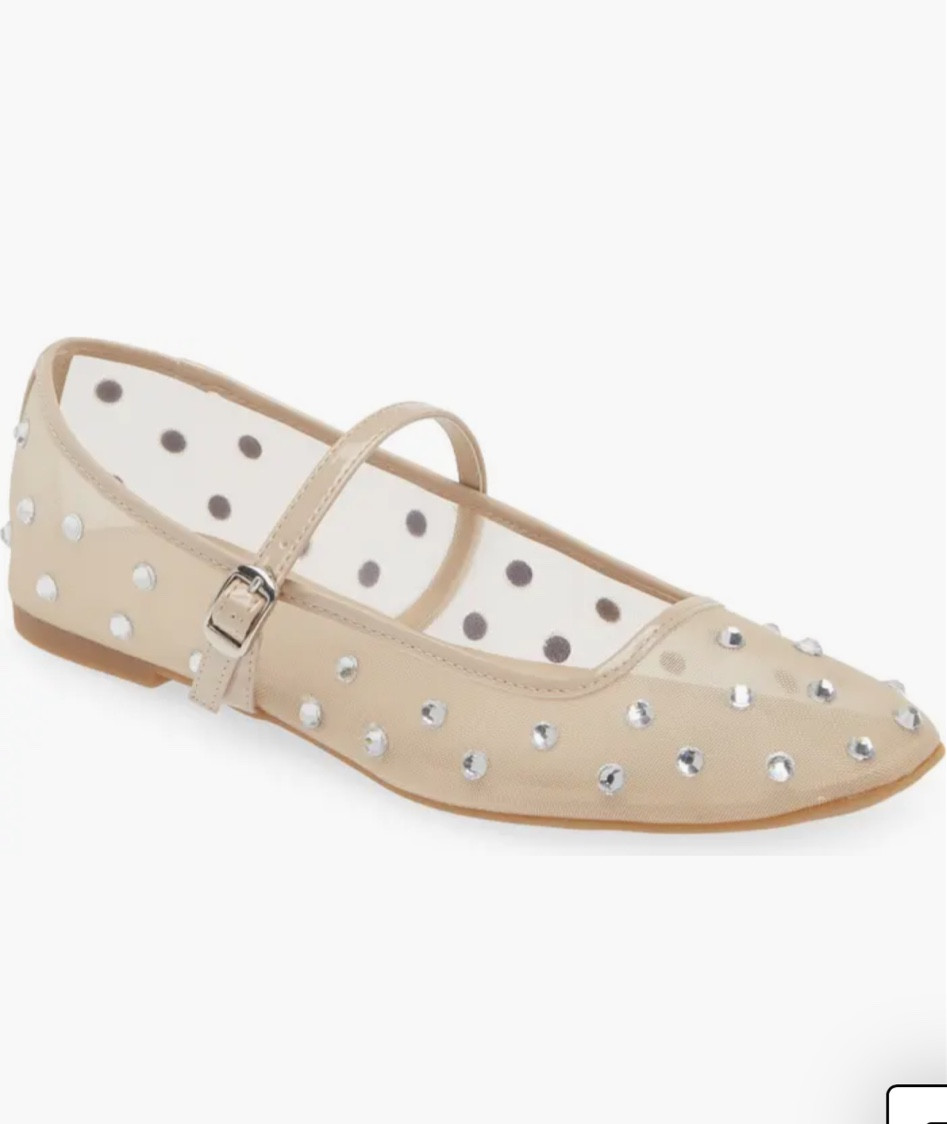 Mesh rhinestone ballerina flat. 

#LTKFindsUnder100 #LTKGiftGuide #LTKShoeCrush