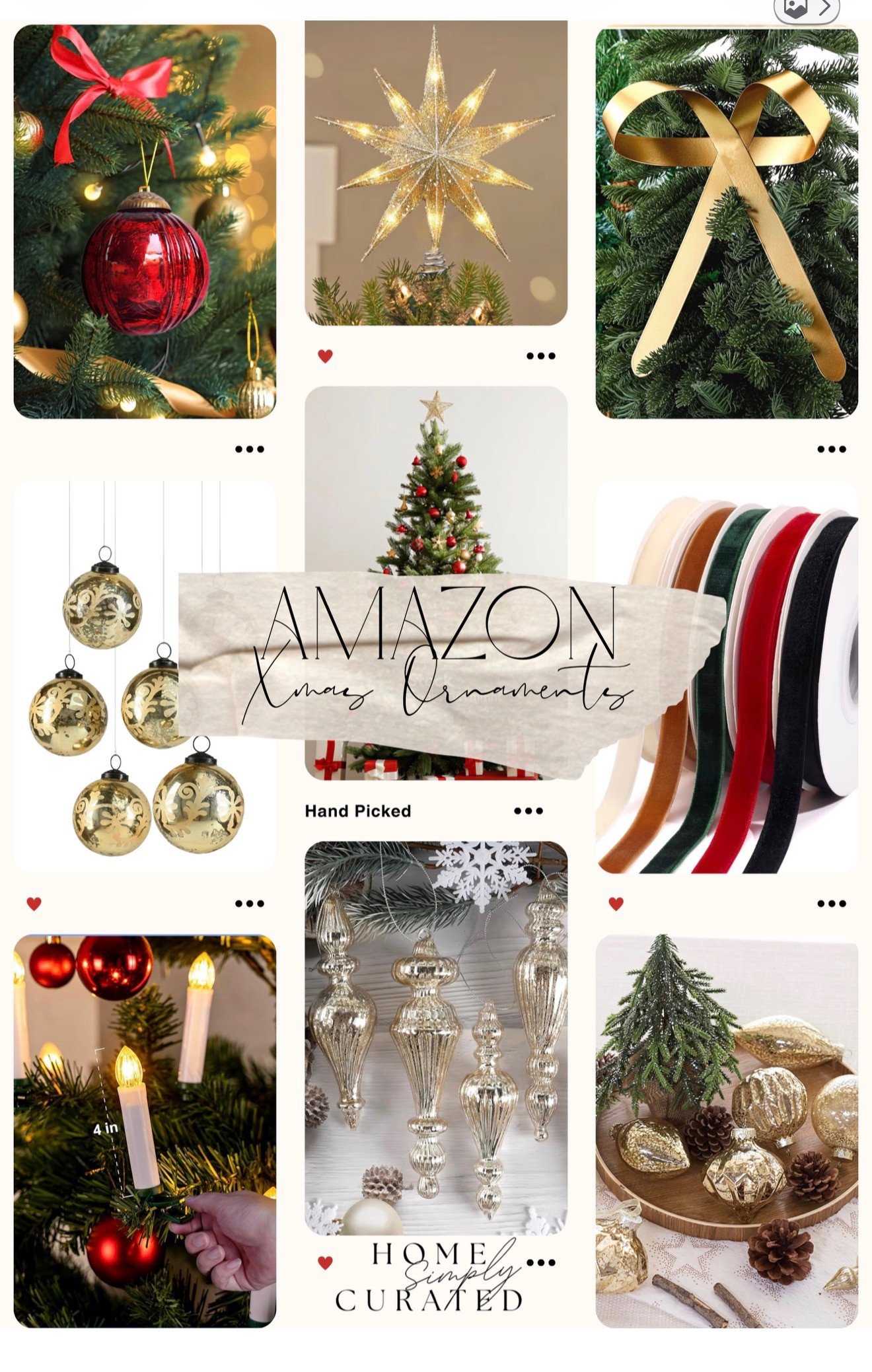 Amazon can be your one stop shop for all things Christmas ornament related! Whether you style your tree with ribbons, baubles, candles, or stars - they have it all ✨

#amazon #amazonchristmas #christmasornaments #treeribbons #baubles #classicchristmas #modernchristmasdecor #treedecor 

 

#LTKHoliday #LTKSeasonal #LTKHome