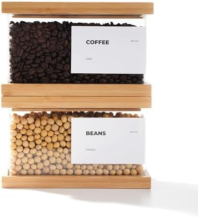 Bamboo Food Dispenser | Kitchen Organizers and Storage | Airtight Pantry Organizers and Storage C... | Amazon (US)
