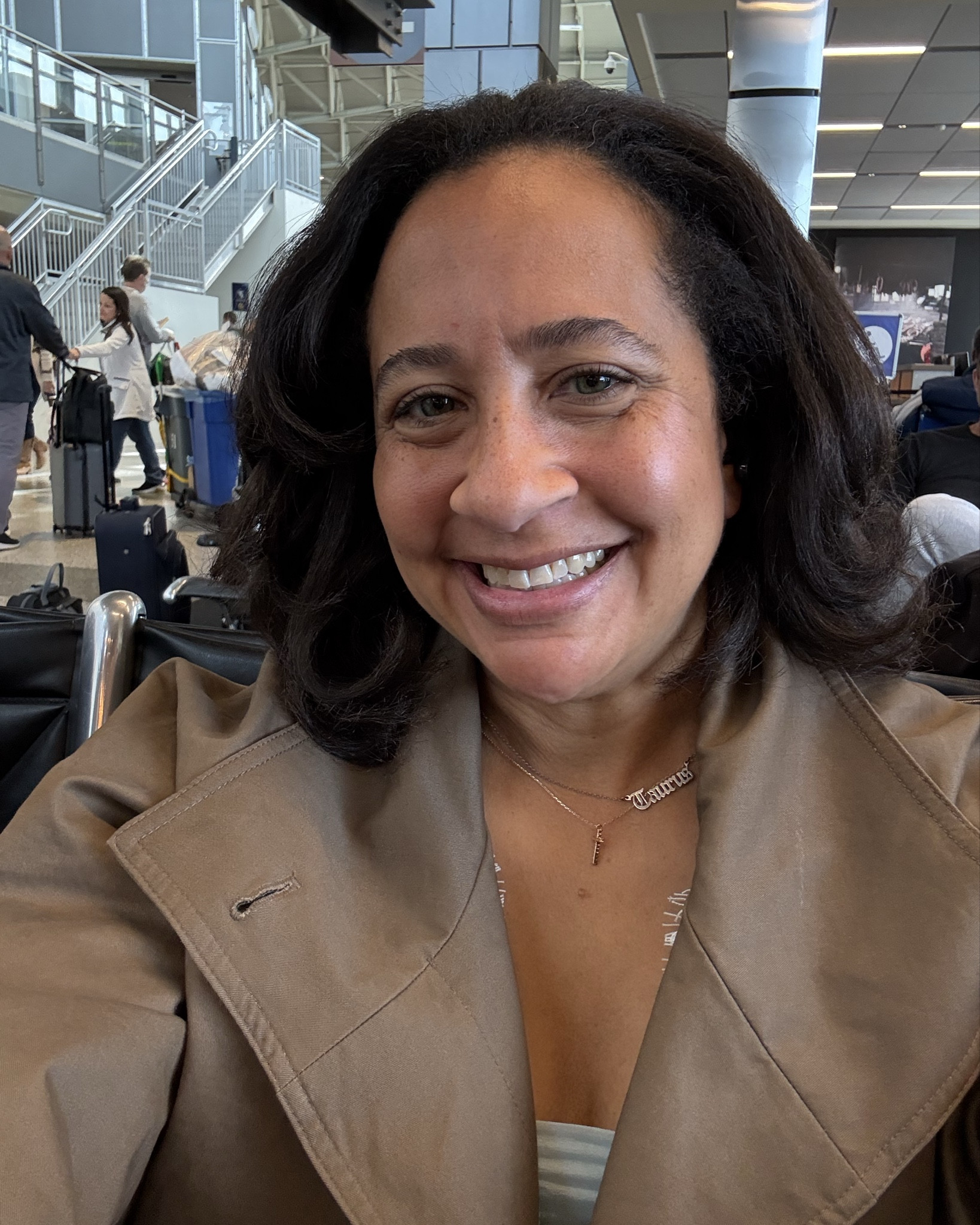 Airport style, unlocked. Love this trench for travel, shoes are comfy and the book is new! Was at SCSW where the author was too! 😂🫶🏽

#LTKvlog #LTKFestival #LTKOver40