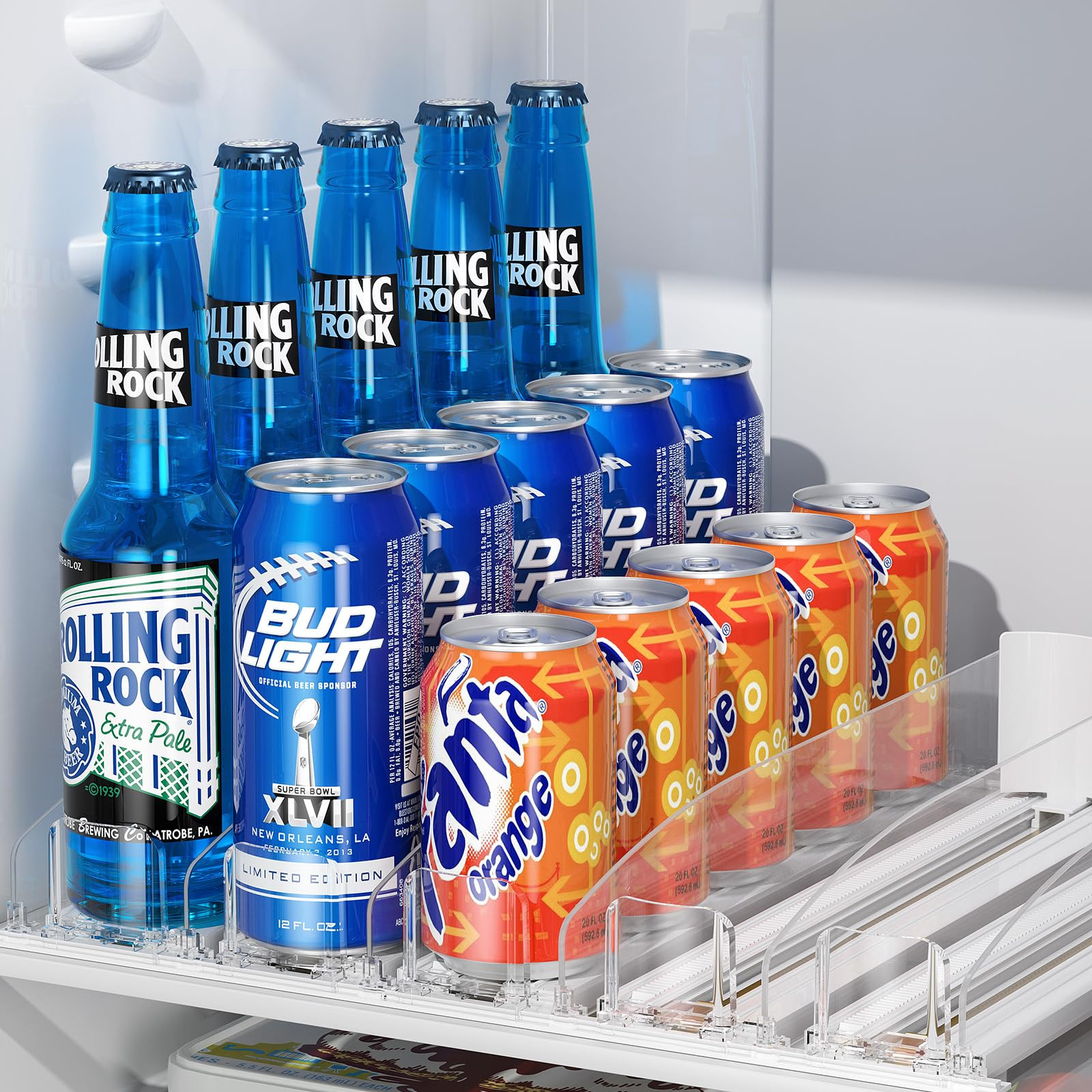 LAMU Drink Organizer for Fridge, Soda Can Organizer Dispenser for Refrigerator with Automatic Pus... | Amazon (US)