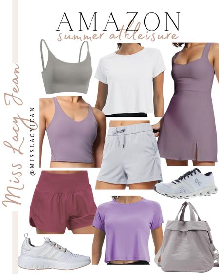 Summer athleisure includes athletic dress, sneakers, athletic shorts, cropped tank, sports bra, athleisure shirt, casual bag.

Athleisure, casual summer outfit, summer athleisure, exercise clothing 

#LTKStyleTip #LTKFitness #LTKFindsUnder50