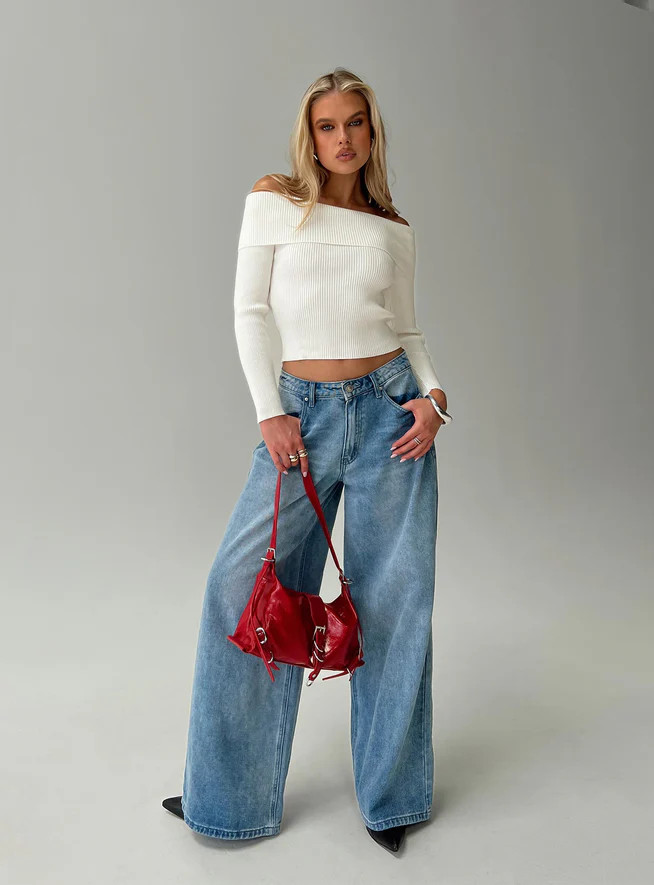 Infinity Off The Shoulder Top Cream | Princess Polly US