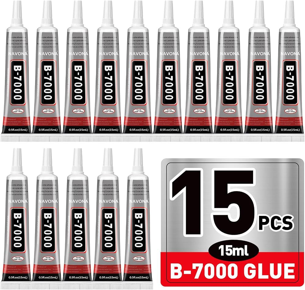 15 PCS 15ml B7000 Rhinestone Glue Clear with Precision Tip, Bedazzling Glue, Multipurpose Super G... | Amazon (US)