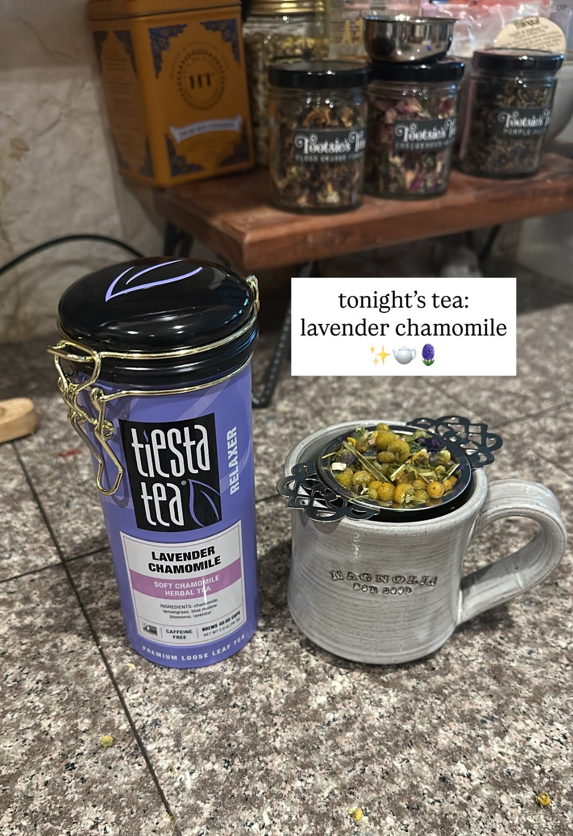 soft endings to long days 🤍🫖

lately I’ve been reaching for a simple cup of lavender chamomile at night… something about the ritual of it feels grounding in the middle of all the chaos

this little tea setup has become one of my favorite slow moments—warm mug, loose leaf tea, and a few quiet minutes before bed ✨

linking everything I use for my cozy nighttime tea ritual here 🤍

#cozyhome #eveningroutine #teatime #cozymoments #slowliving

#LTKmomlife #LTKfoodie #LTKselfcare