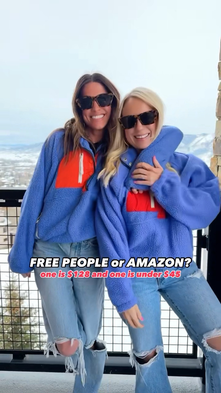 One of us is in Amazon and the other is in Free People! The Amazon look-for-less pullovers are SO comfortable, and identical to the more expensive version for a fraction of the price. 
Linking the original here too to show how similar they are! 👏🏻

#LTKfindsunder50