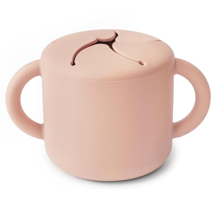 mushie Silicone Snack Cup | Spill Proof Food Container for Toddler and Baby (Blush) | Amazon (US)