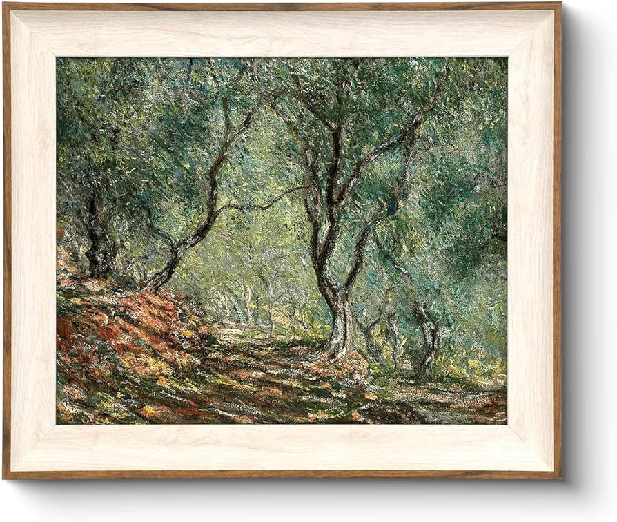 VIYYIEA Framed Canvas Wall Art for Living Room, Vintage Home Decor Landscape Oil Painting Summer ... | Amazon (US)