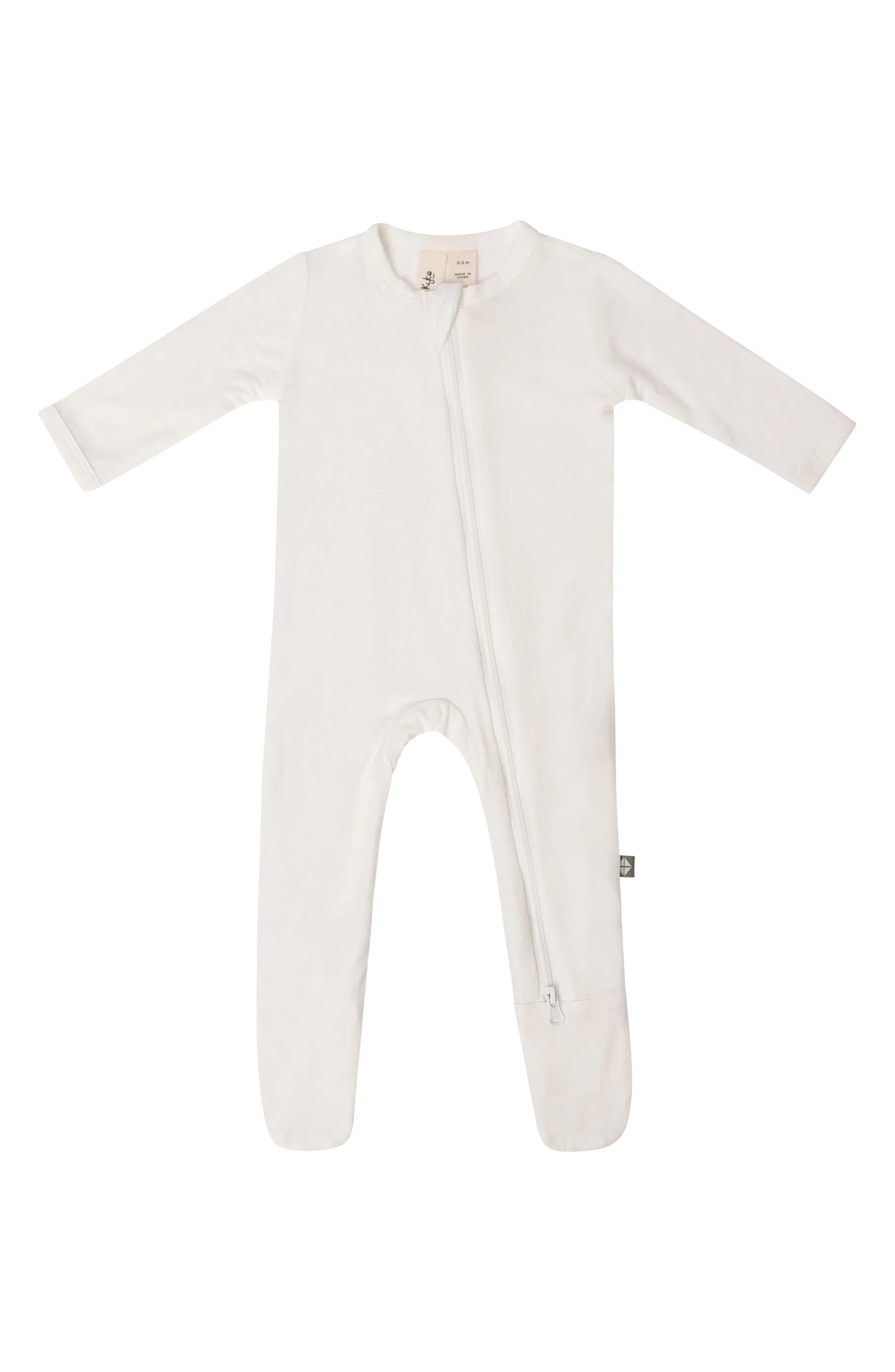 Kyte BABY Zip-Up Footie, Size Newborn in Cloud at Nordstrom | Nordstrom