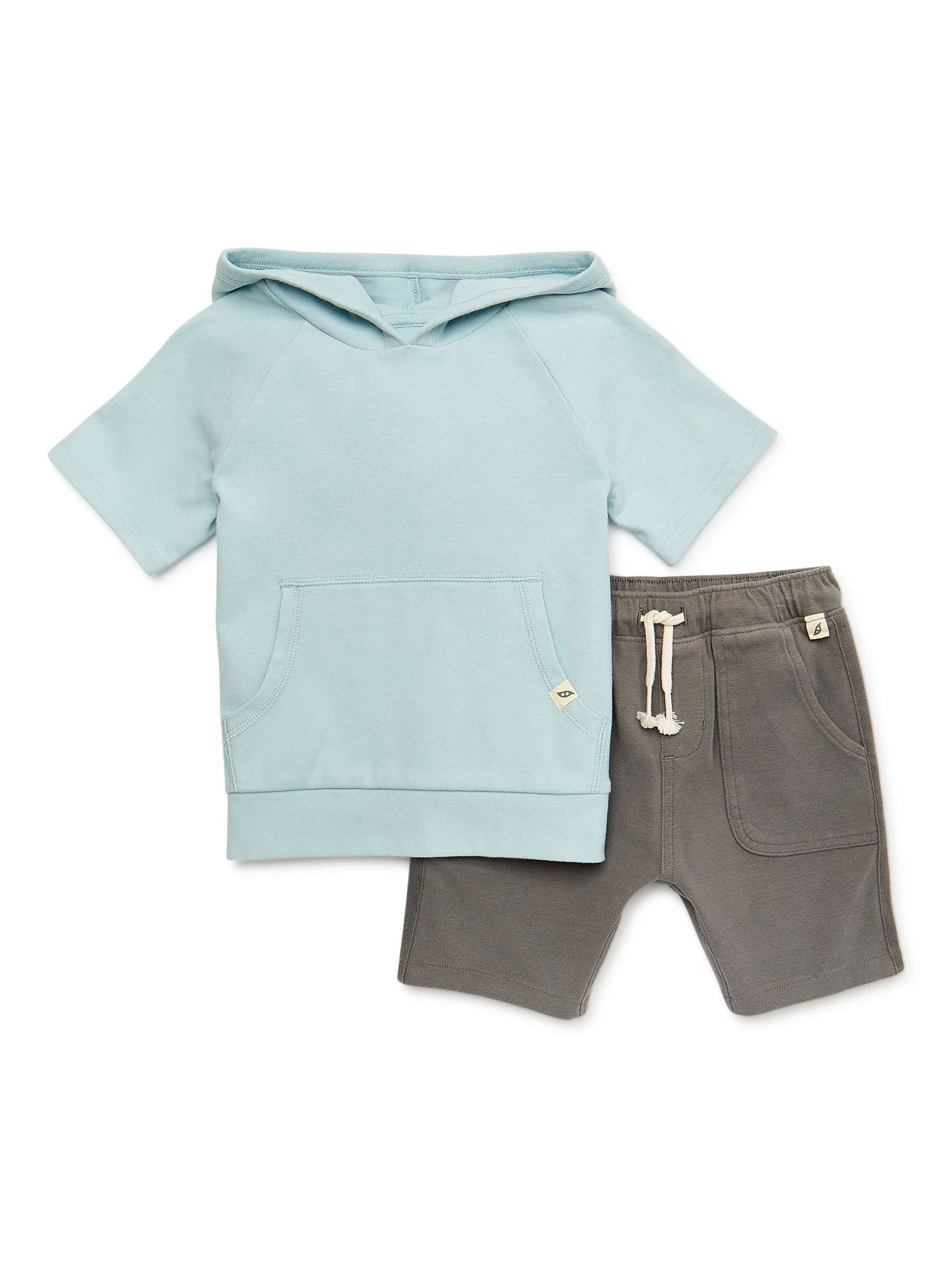 easy-peasy Toddler Boy Short Sleeve Hoodie and Shorts Outfit Set, 2-Piece, Sizes 12M-5T | Walmart (US)