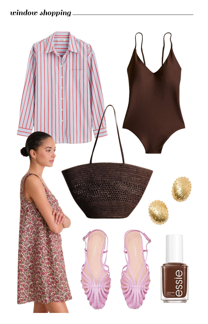 Window shopping for summery items in lavender and chocolate brown. 

 #LTKSeasonal #LTKSwim