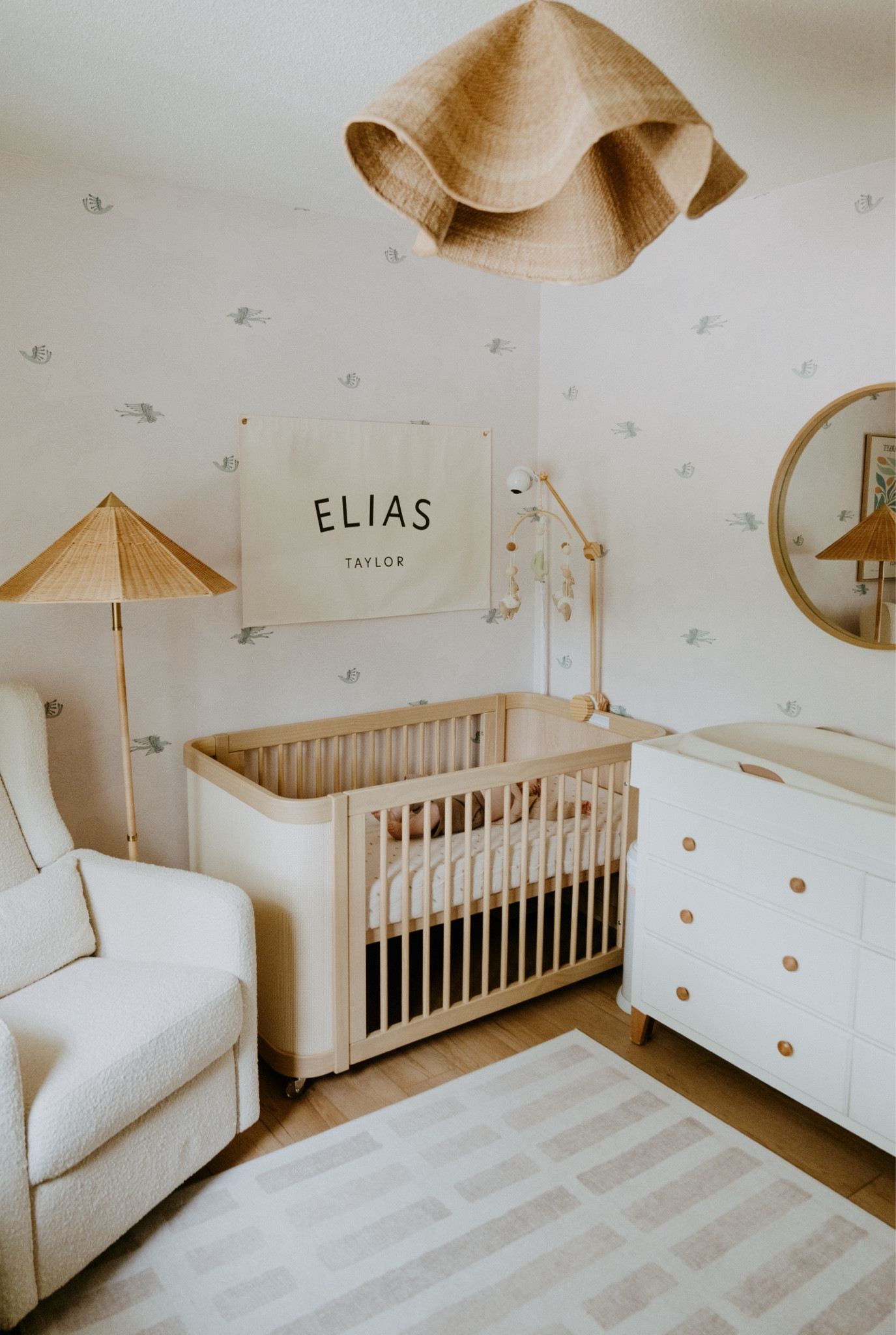 Shop our nursery! #wallpaper #nursery #newborn #firsttimemom #newbornessentials #gliderchair

#LTKHome #LTKBaby