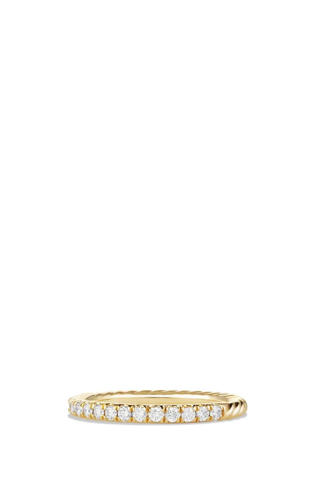 'Cable' Ring with Diamonds in 18K Gold | Nordstrom